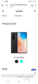 Vivo x70 pro 5G 8gb ram +8gb ram 256gb