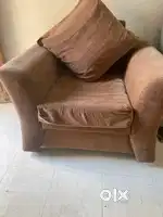 Sofa set brown colour