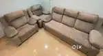 3+1+1 wooden velvet sofa set, great condition