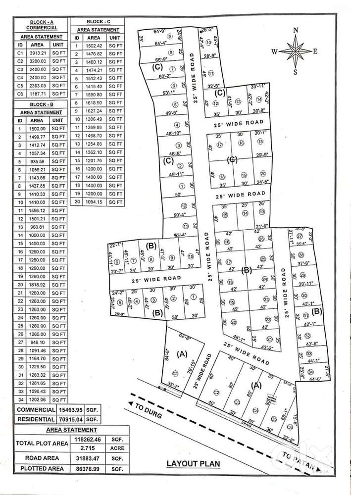 Devoted plot available in Prime location in heart of the city, Kurud