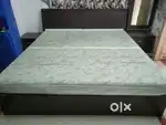 Double bed  mattress with side table and dressing table