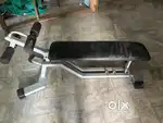 Gym Bench and PVC Dumbbell