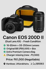 Canon EOS 200D II DSLR Kit for Sale (Fresh Condition