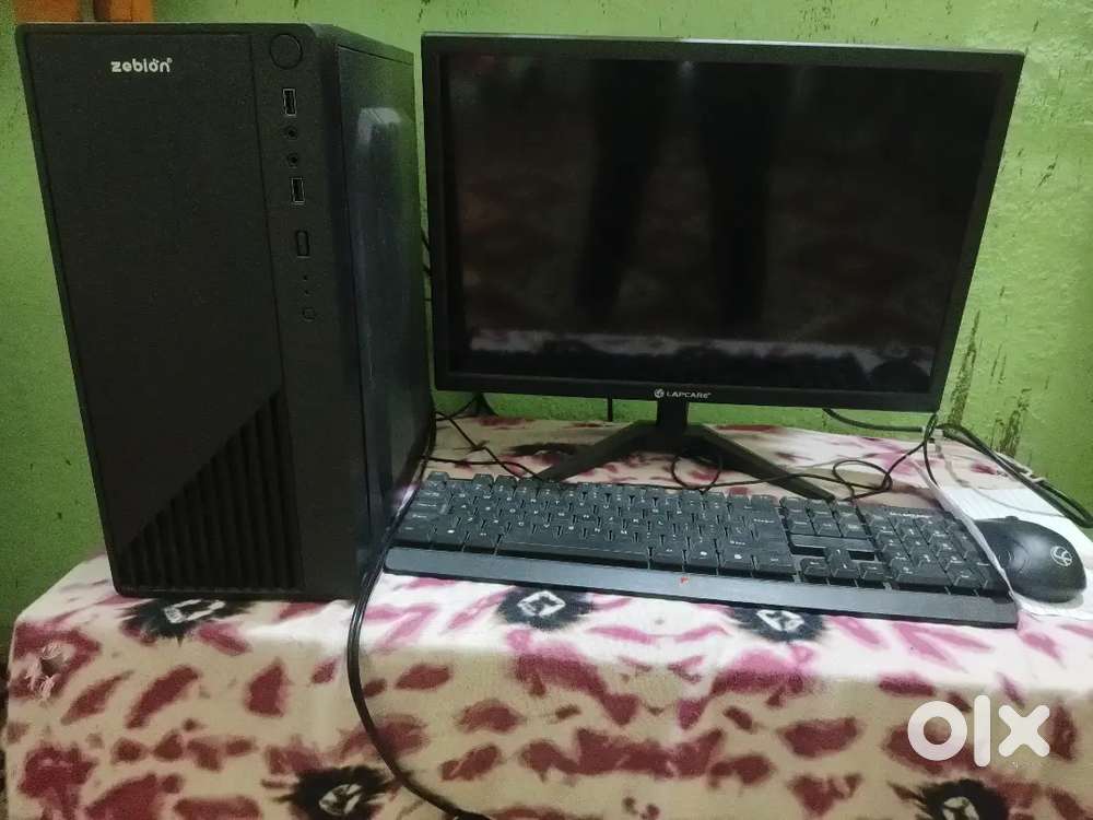 Zebion cpu Lapcare monitar with keyboard & mause in good condition