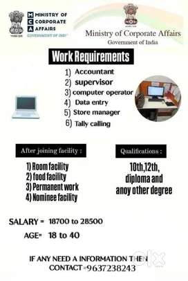 Office work,Billing,Account,Supervisor,Manager