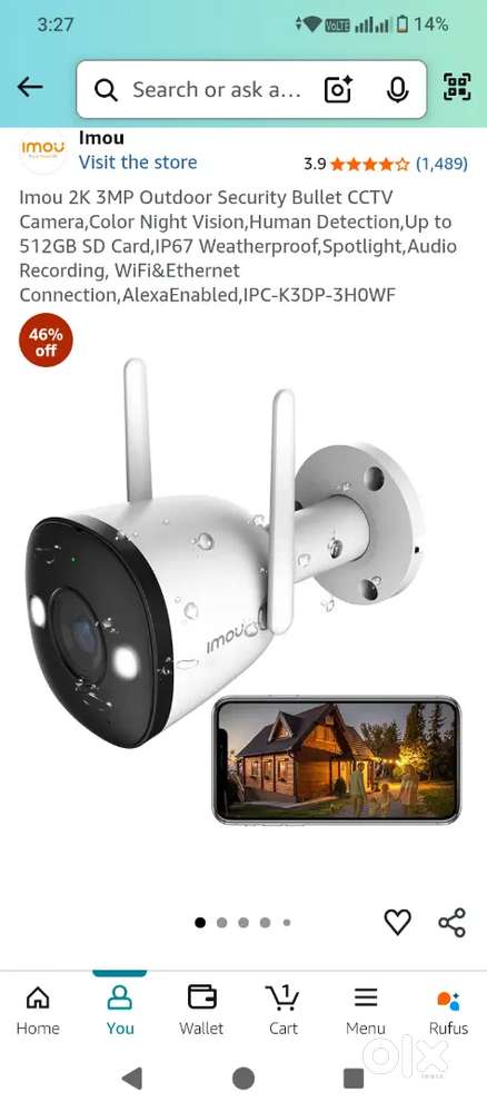 Outdoor security cameras 2k clarity,brand new .unused. it's a new one
