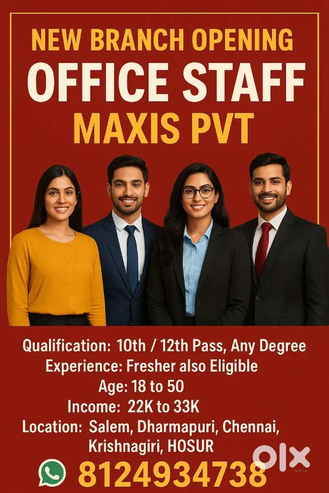 Team leader, office incharge, office supervaisar