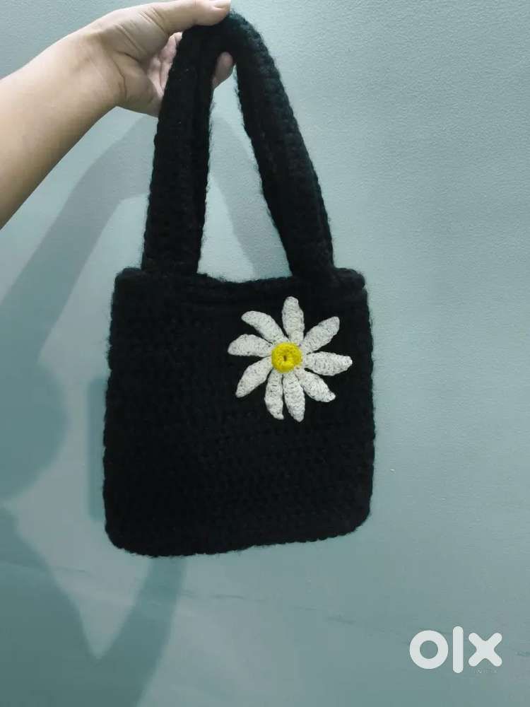 Crochet black bag
