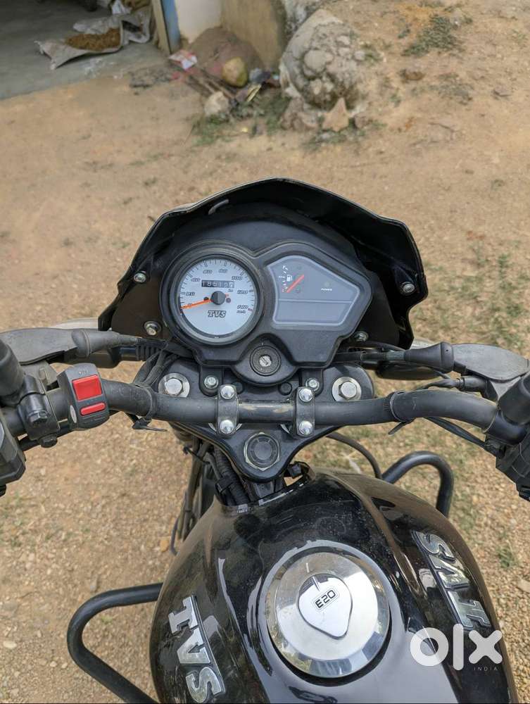 Tvs sport electric start, model 2023 zed black colour with alloy wheel