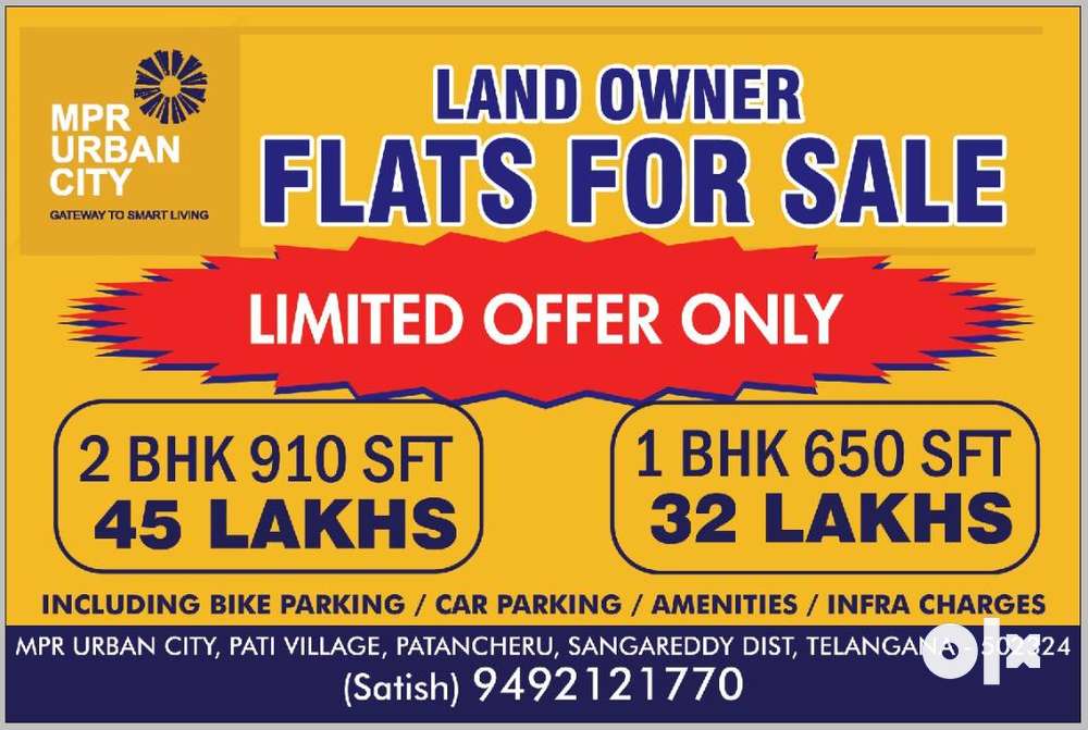 MPR Urban City @ Land Owner Flats Sale