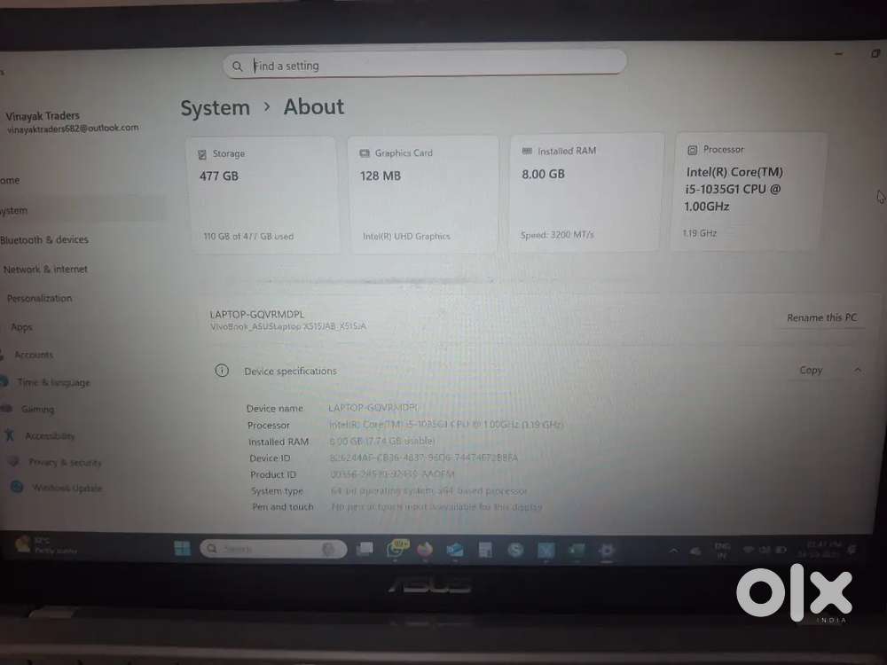 Asus laptop i5 @ 20000