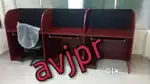 New wooden three seater computer table workstation telecaller table