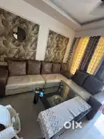 7 seater L shape sofa with central table