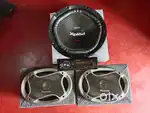 Two side speakers, system, subwoofer,