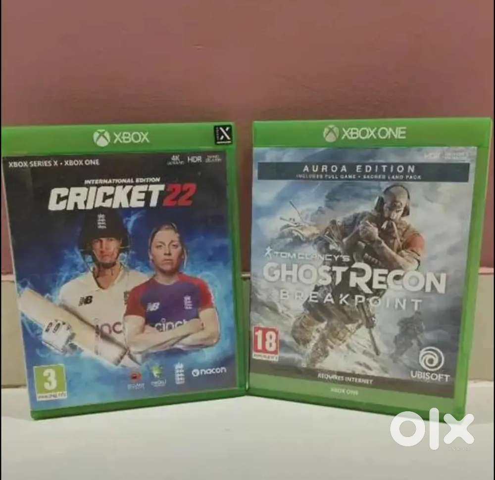 Xbox cricket 22 and ghost recon break point game