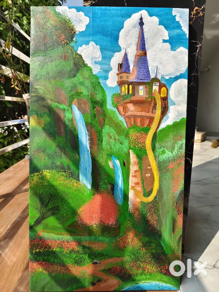 Beautiful acrilic painting in canvas