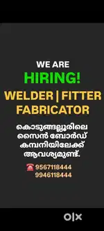 Sign board worker cum welder