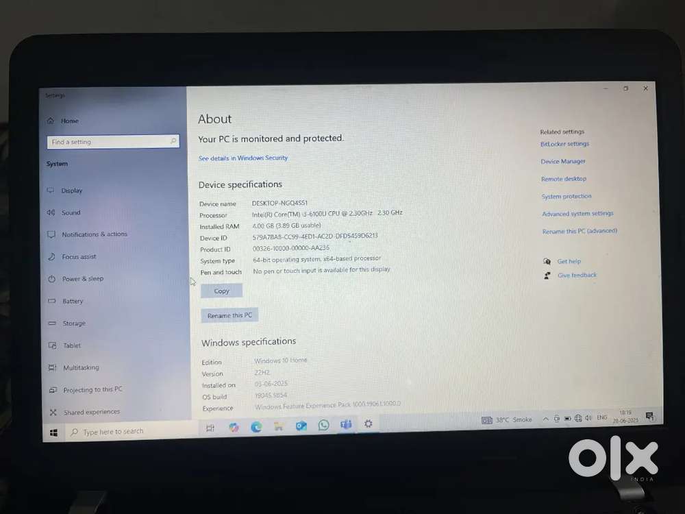 Lenovo i3 6th generation