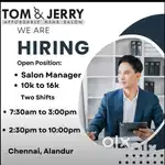 Men salon manager Hiring freshers are experience