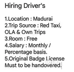Hiring Driver's (Badge Licence Must have to be handovered)