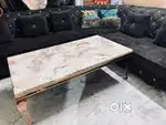 10 seater L type sofa set with two puffies