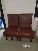 2 seater pure teak wood sofa set