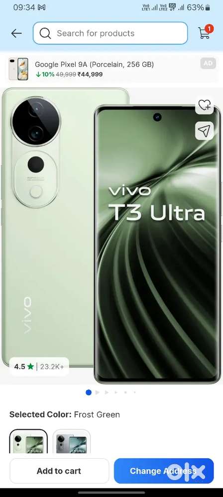 Vivo t3 ultra 8 256 only 6 days old phone