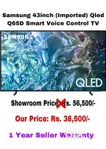BrandNew Samsung 43inch QLED ( Q65D Model) Smart Voice Ctrl TV @35%OFF