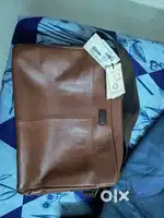 Hidesign Men Tan Drown Solid Leather Laptop