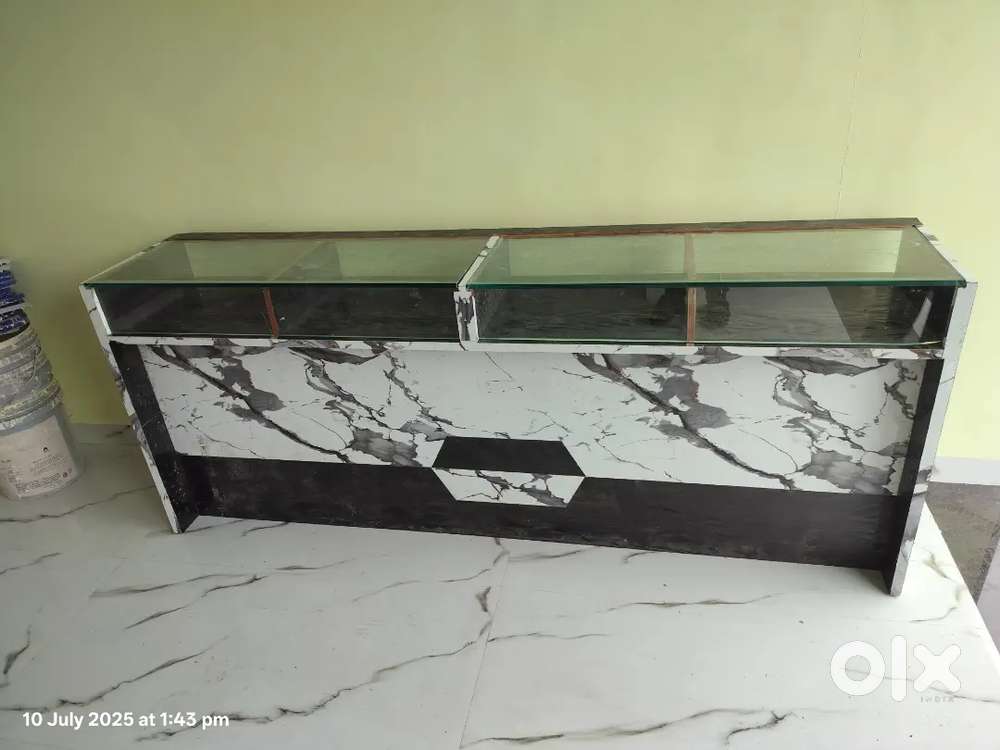 Shop Display Glass Counter Table & Racks
