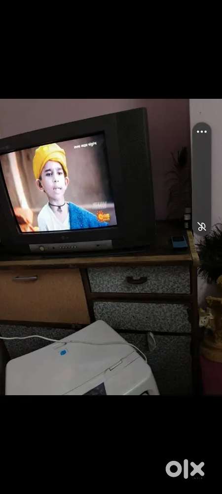 LG TV with free dish , remote best in condition no damage