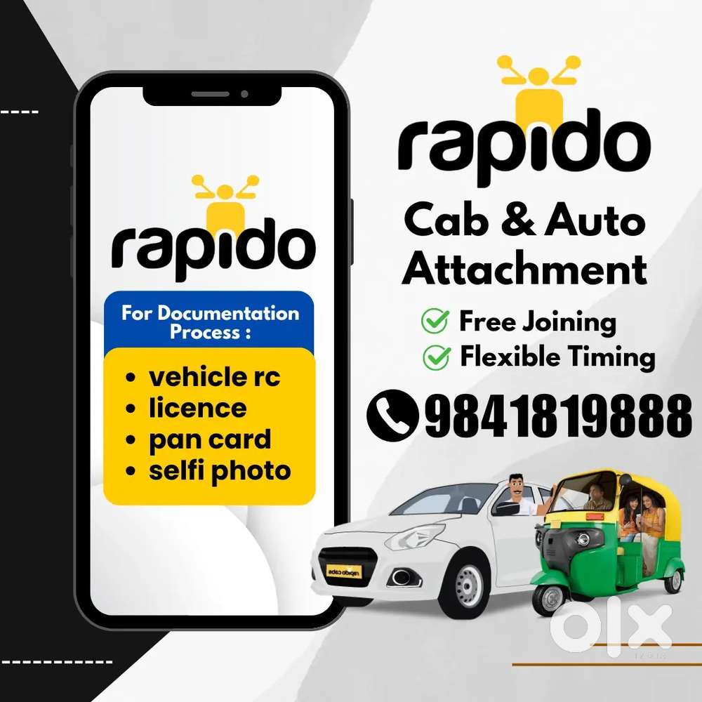 Rapido Auto and Cab free attachment