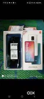 Redmi note 9 pro max 6+64 like new with bill box charger