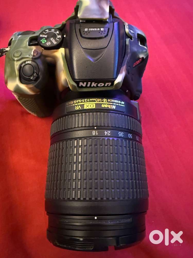 Nikon D5600 with 18-140mm & 55-300mm lens + extra battery