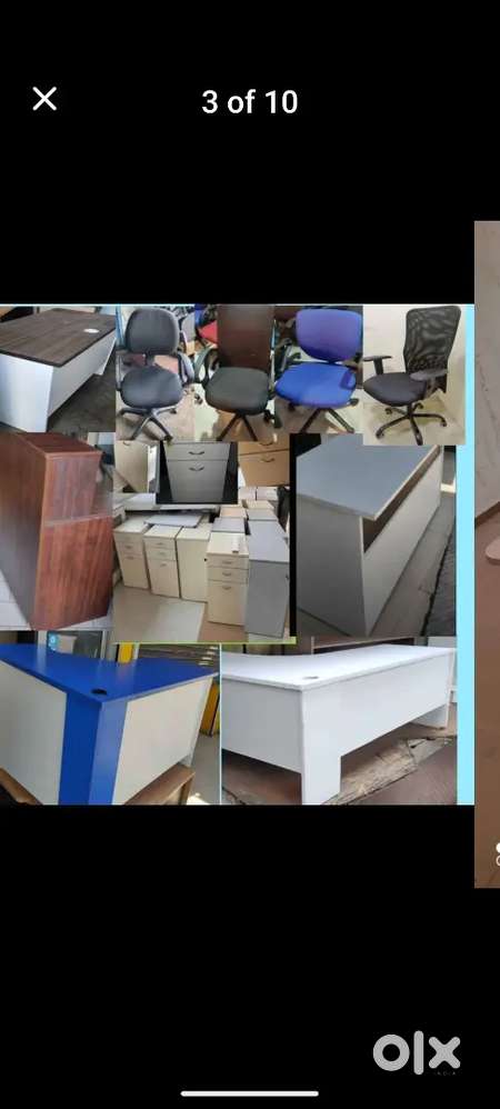 Office tables and chairs used well maintained starting price 1000