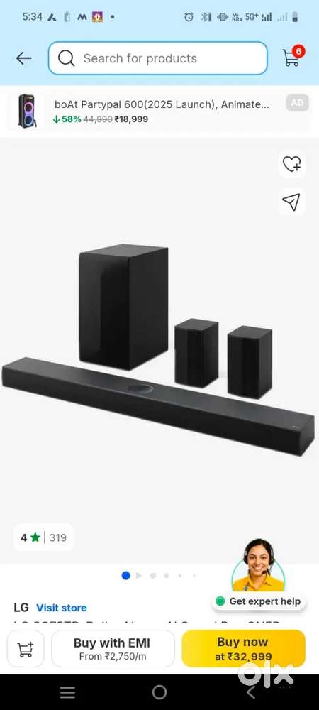 LG sound barSQ75sltr