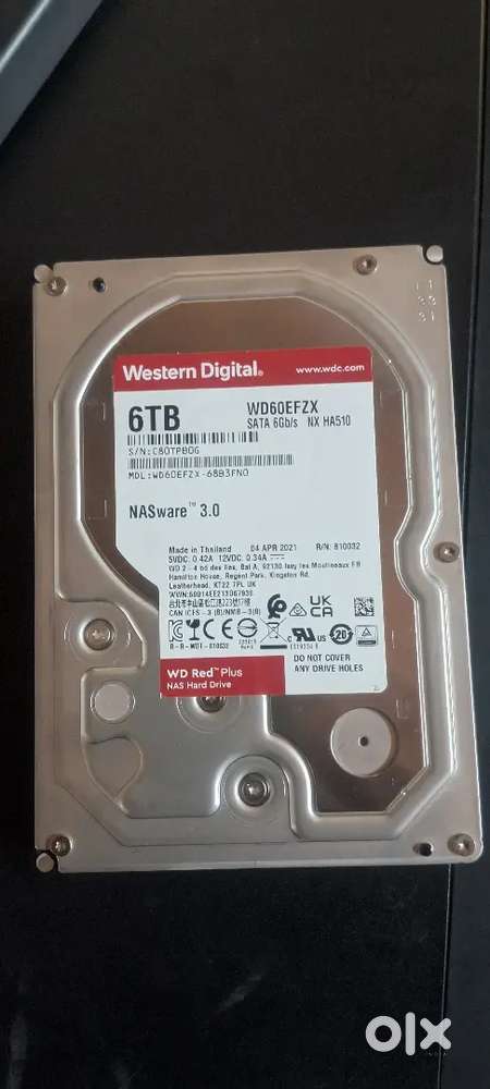 6 TB  Western digital Nas Hard Drive  and 10Tb Seagate Sealed Waranty)
