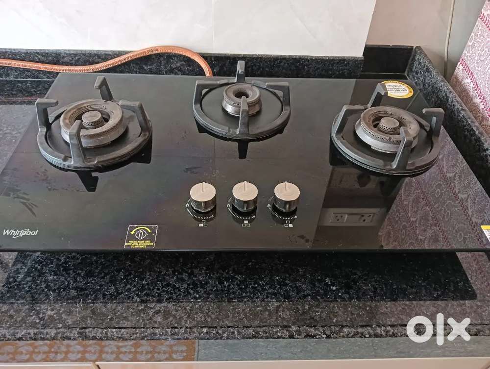 Whirlpool ELITE PRO BRASS HYBRID 753 MT Glass Top Gas Hob,3 Burners