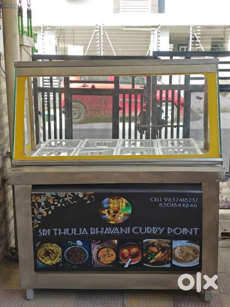 Curry counter , heater