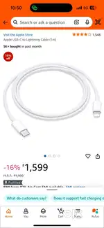 Lighting to type c cable