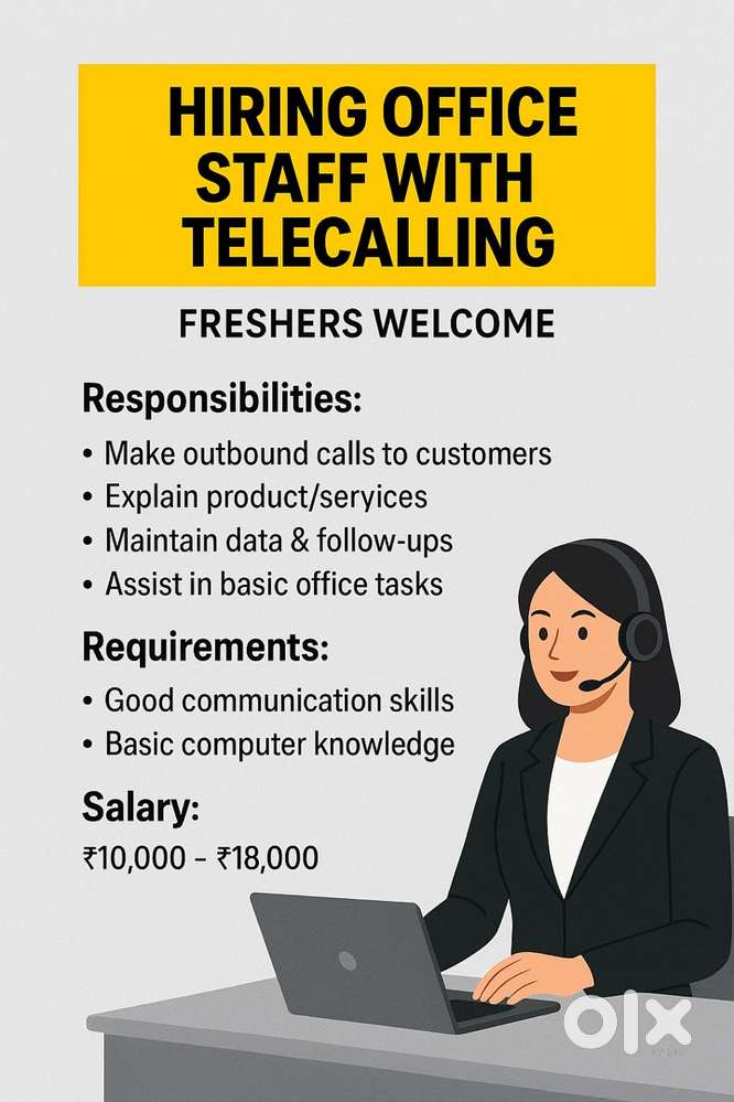 Office Staff & Telecaller Required – Freshers Welcome
