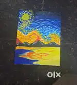 Hand drawn Painting in canvas board