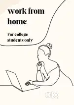 College student work from home
