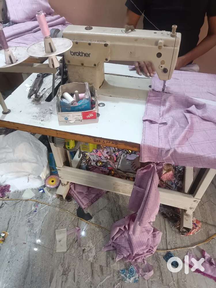 Sewing machine in running condition