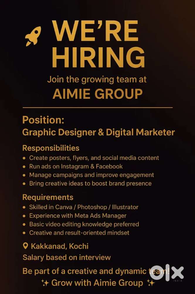 *WE’RE HIRING dijital marketing