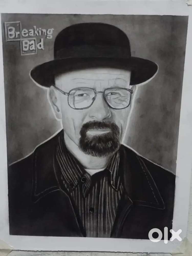 Walter white drawing potret