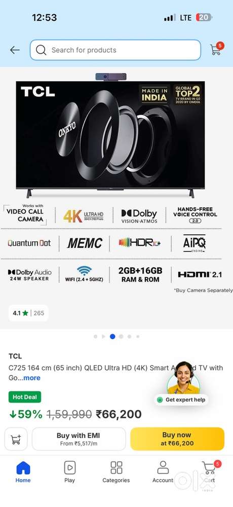 TCL-LED 65 inch