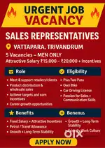 URGENT JOB VACANCY – SALES REPRESENTATIVES
