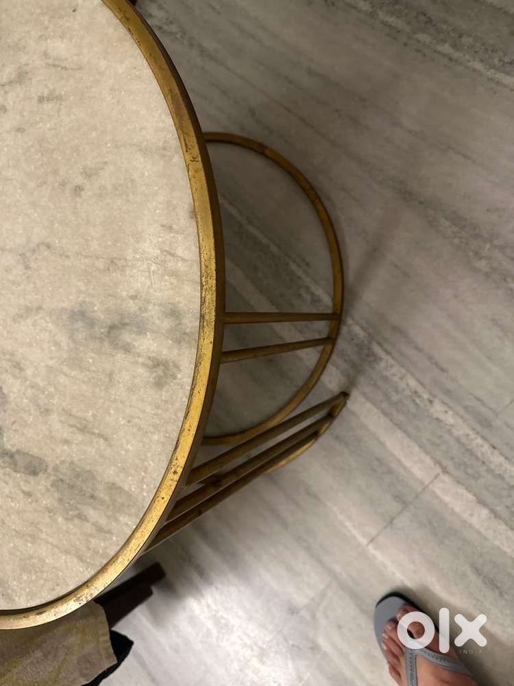 Round table with marble