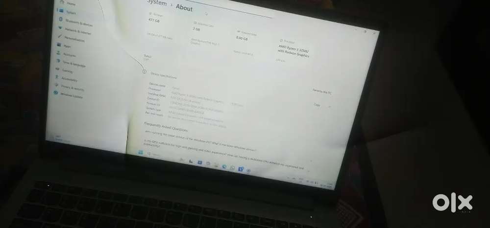 AMD Ryzen 3 Lenovo Laptop 8GB RAM